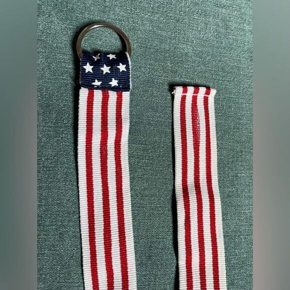 🔥❤️🔥 25” USA Stars & Stripes Patriotic Belt Unisex Double Loop Buckle EPC - Picture 5 of 11